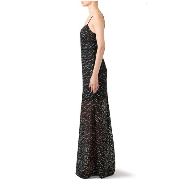 Jill Jill Stuart Black Embroidered Floral Lace sheath Gown 14 - Picture 3 of 11